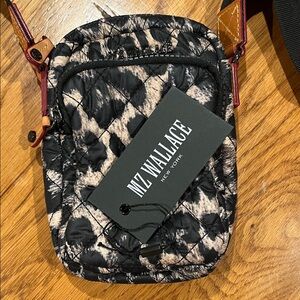 MZ Wallace Black and Cream Crossbody Bag